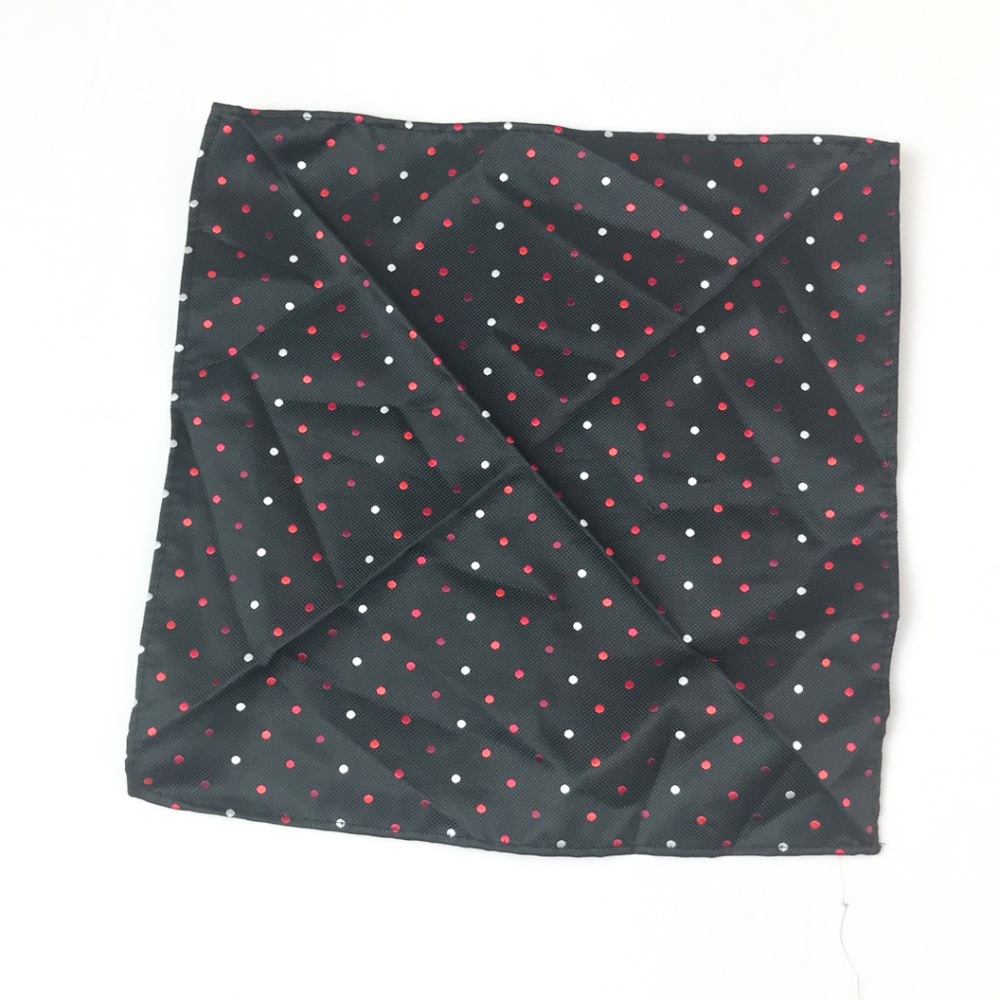 Silk Microdot Pocket Square 9" Hand made